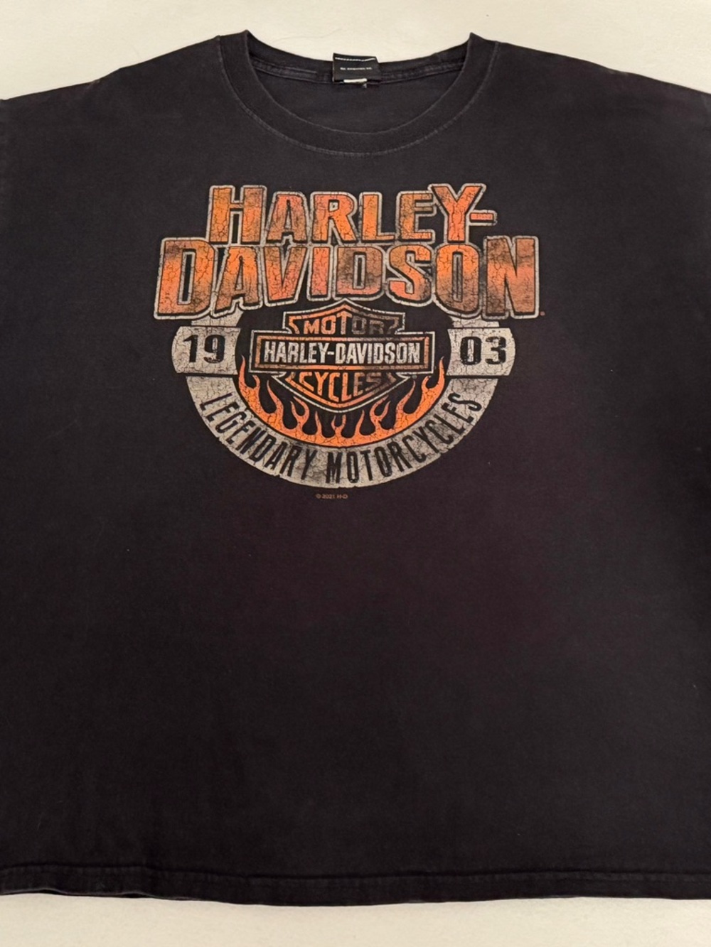 Harley Davidson Motorcycles North Country Augusta Maine Tee Shirt Black Men’s Lg